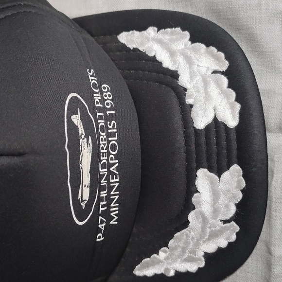 Vintage 1989 P-47 Thunderbolts Hat Cap Snap Back Pilots Reunion Minneapolis - Picture 3 of 9